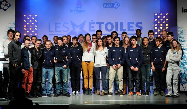 etoiles du sport 2013 - Les Etoiles du Sport 2013, à La Plagne : Aymeric Escurat, en filière Sportifs de Haut Niveau, parrainé par Astrid Guyart, triple Championne de France d'Escrime