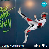 osecommezlatan - Le mur #OseCommeZlatan devant le Pôle Universitaire Léonard de Vinci !