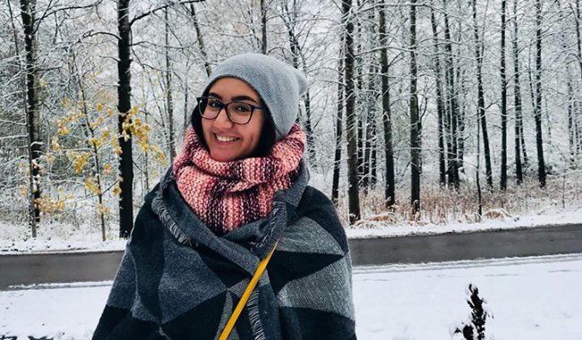 Kahina, en échange à LAMK en Finlande