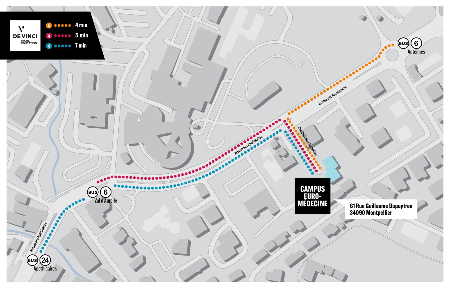acces devinci montpellier - Venir à l'EMLV